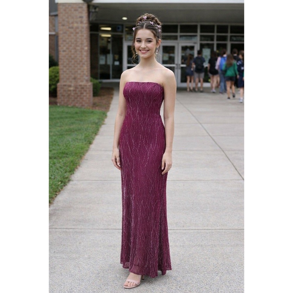 Vintage Jessica McClintock Gunne Sax‎ Dress 11 Strapless HOCO Event Formal Prom